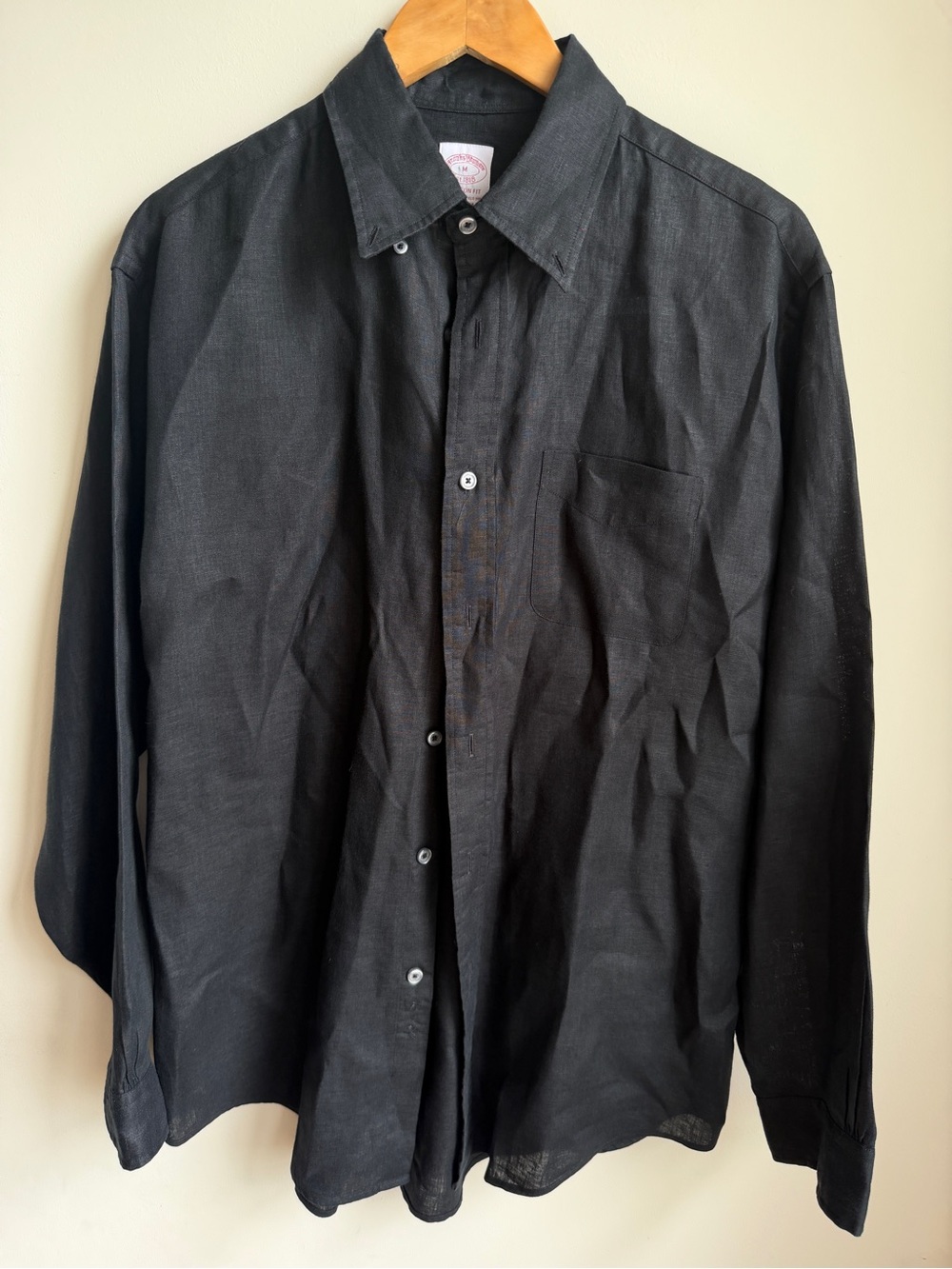 Brooks Brothers Baird McNutt 100% Irish Linen Madison Fit Button Down Mens M
